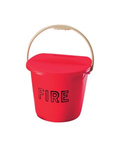 Plastic Two Gallon D Shaped Fire Bucket 3745/01